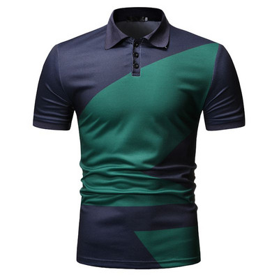 Tricou elegant pentru bărbați cu guler și nasturi în două culori