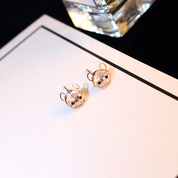 Női kis fülbevaló két színben kövekkel