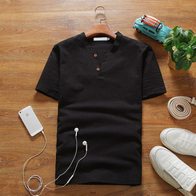 Tricou bărbătesc cu nasturi în diferite culori