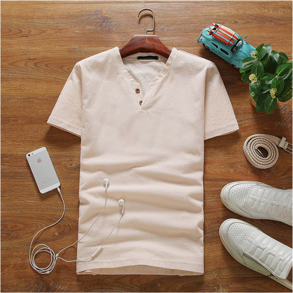 Tricou bărbătesc cu nasturi în diferite culori