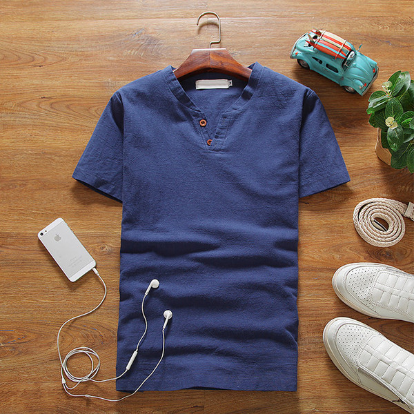 Tricou bărbătesc cu nasturi în diferite culori