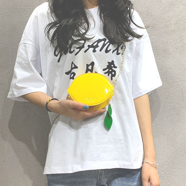 Geanta de dama moderna in forma de lamaie cu lant metalic