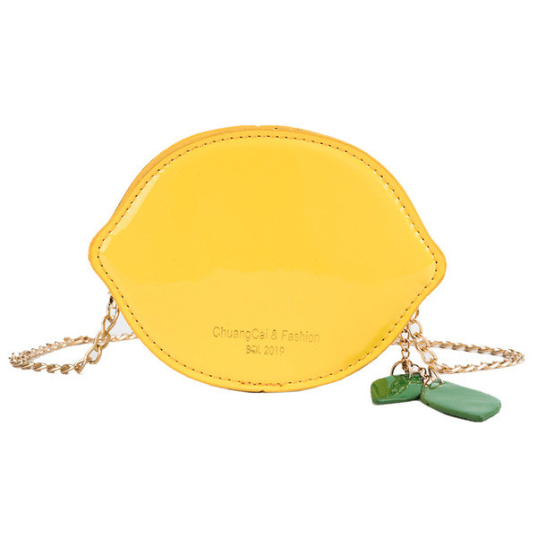 Geanta de dama moderna in forma de lamaie cu lant metalic