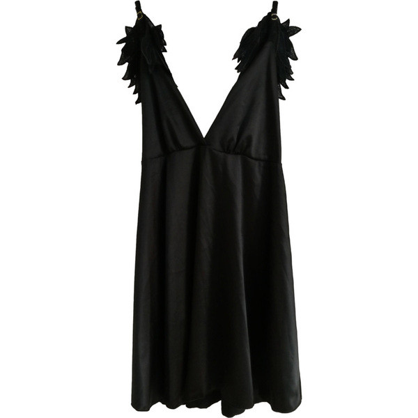 Modern női szatén hálóing fekete, piros és fehér színekben