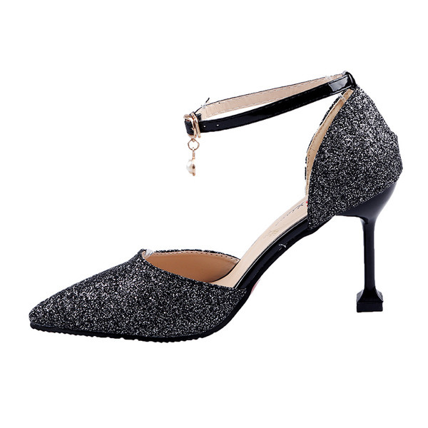 Pantofi moderni de dama cu toc in trei culori - model ascutit