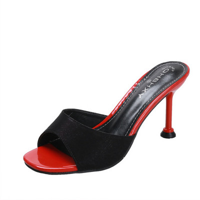 Σύγχρονες γυναικείες παντόφλες με ψηλό τακούνια σε τέσσερα χρώματα