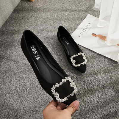 Pantofi casual dama din piele intoarsa ecologica in trei culori cu catarama