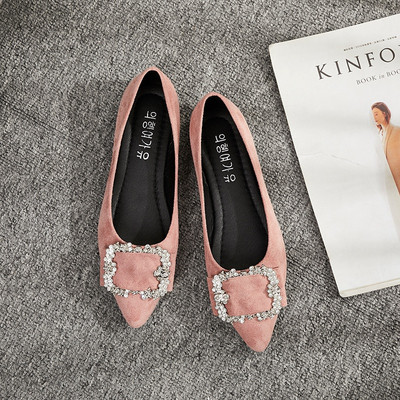 Pantofi casual dama din piele intoarsa ecologica in trei culori cu catarama