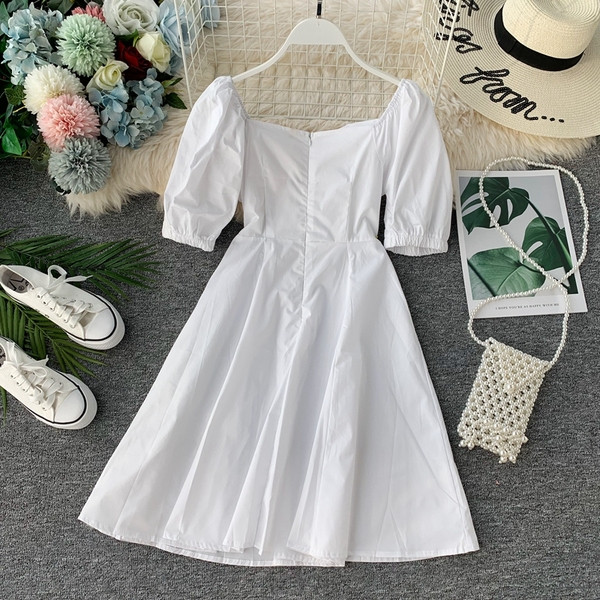 Ежедневна дамска рокля с къс ръкав в пет цвята