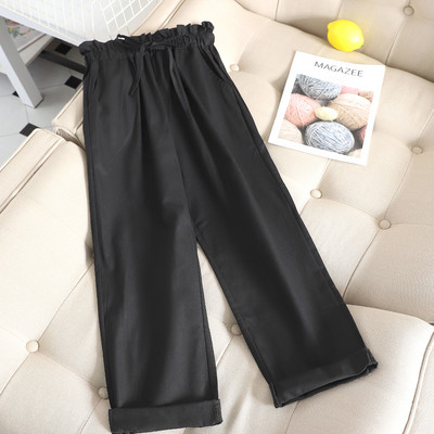 Ежедневен дамски панталон с висока талия в черен, кафяв и зелен цвят