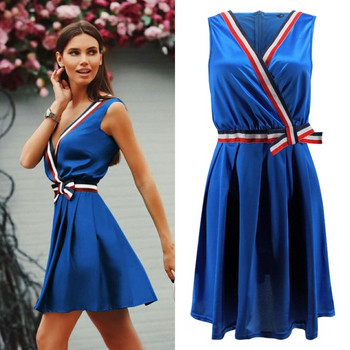 Ежедневна дамска рокля с панделка в няколко цвята