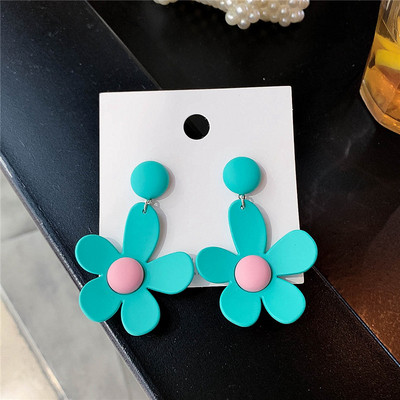 Дамски обеци с формата на цвете-четири цвята