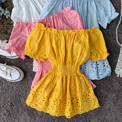 Bluza de dama casual cu maneci scurte si elastic in mai multe culori