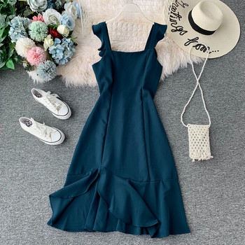 Rochie de dama eleganta cu fermoar si crapatura in mai multe culori