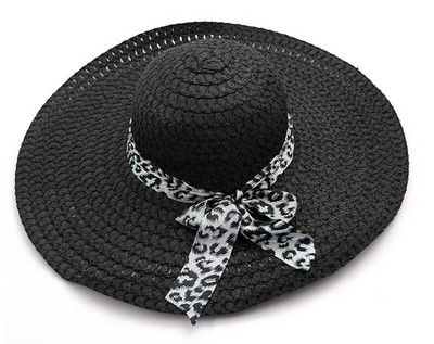 Дамска плажна шапка с панделка в няколко цвята