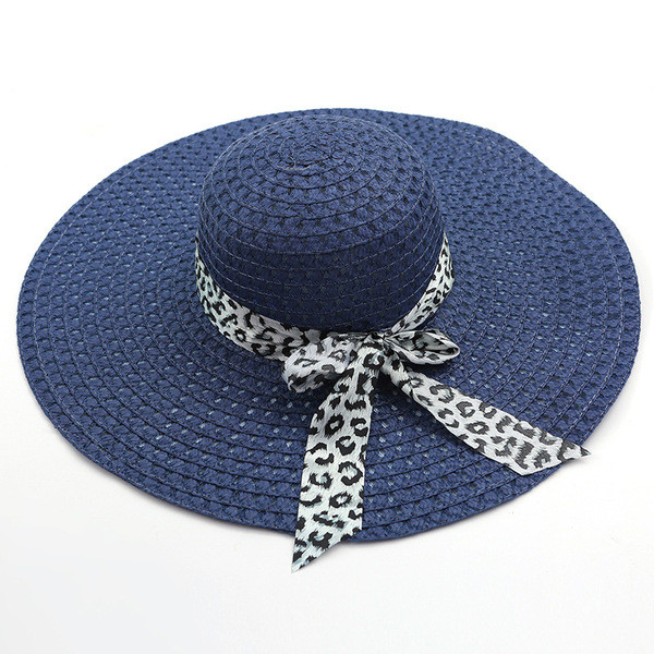 Дамска плажна шапка с панделка в няколко цвята