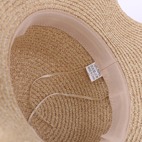 Модерна дамска плажна шапка с декорация цветя в четири цвята