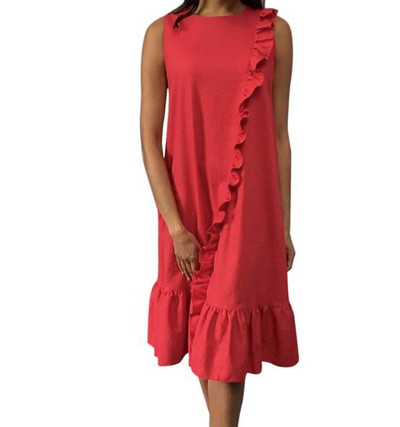 Rochie casual dama croiala in rosu