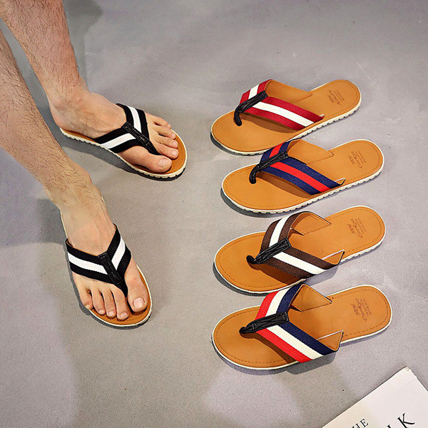 Мъжки чехли през пръсти в няколко цвята