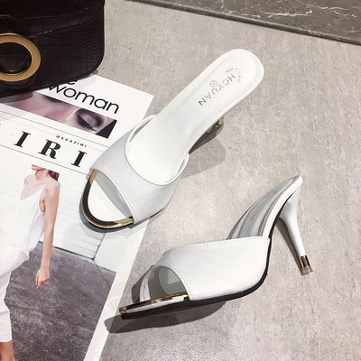 Papuci de dama eleganti cu toc in mai multe culori