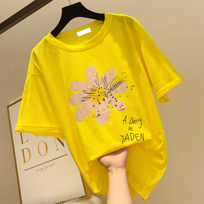 Дамска тениска с апликация в  няколко цвята