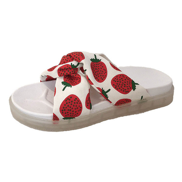 Ежедневни дамски чехли с цветна апликация в три цвята