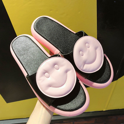 Ежедневни дамски чехли с равна подметка и 3D елемент в три цвята