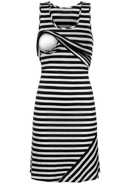 Ежедневна дамска рокля за кърмачки в два цвята