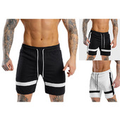 Мъжки бански с връзки в черен и бял цвят