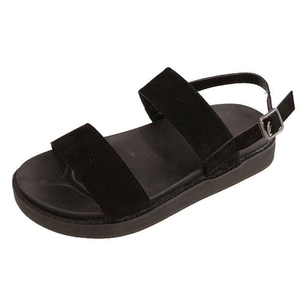 Модерни дамски сандали от еко кожа с равна подметка