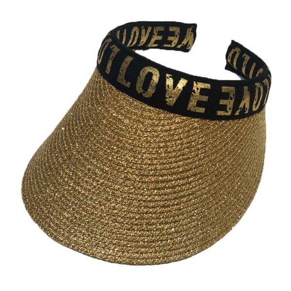 Модерна дамска козирка с надписи в златист и сребрист цвят