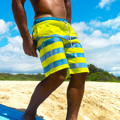 Мъжки модерни бански тип шорти в два цвята с връзки