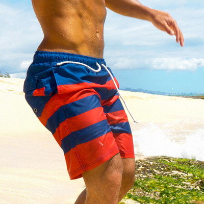 Мъжки модерни бански тип шорти в два цвята с връзки