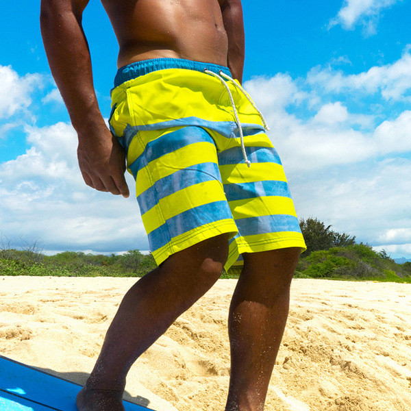 Мъжки модерни бански тип шорти в два цвята с връзки 