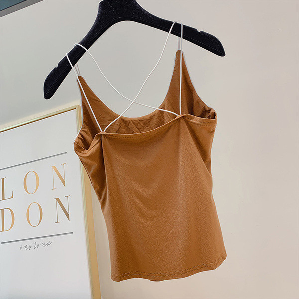 Maieu de damă cu bretele subțiri în trei culori