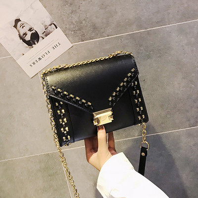 Geanta de dama eleganta cu decor metalic in trei culori