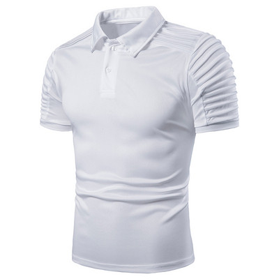 Модерна мъжка тениска с яка в няколко цвята