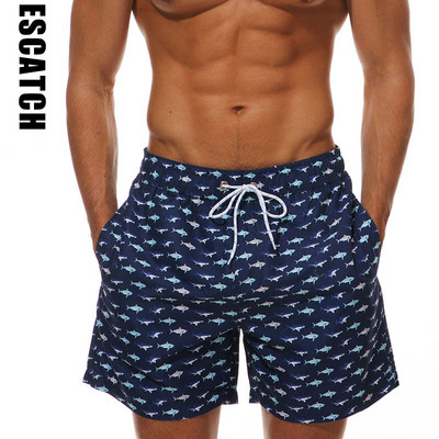 Costum de baie barbati cu sireturi tip pantaloni scurti cu buzunar