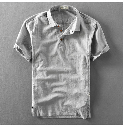 Cămașă pentru bărbați cu mâneci scurte și guler clasic cu nasturi în mai multe culori