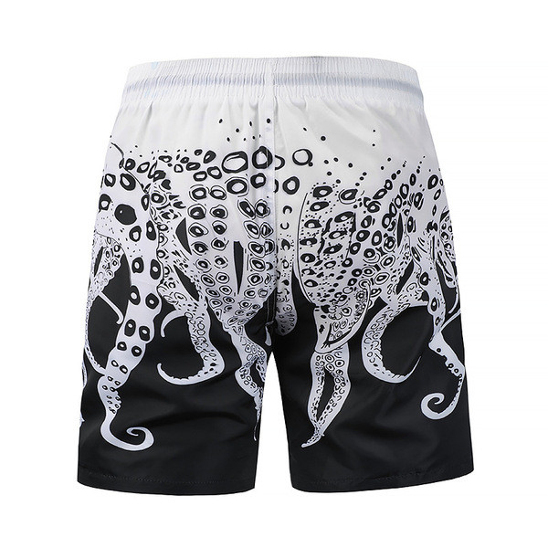 Costum de baie modern pentru bărbați în alb și negru cu cravate