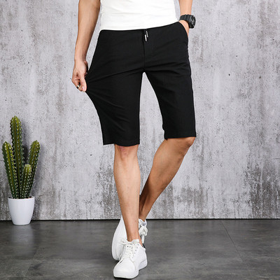 Pantaloni casual barbati 3/4 cu buzunar in patru culori