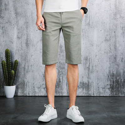 Pantaloni casual barbati 3/4 cu buzunar in patru culori