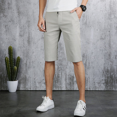 Pantaloni casual barbati 3/4 cu buzunar in patru culori