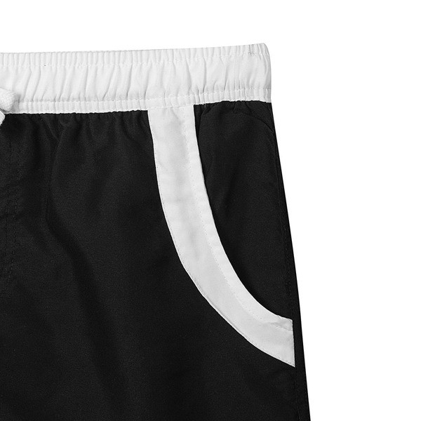 Мъжки бански с връзки и джоб в черен и син цвят