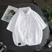 Cămașă modernă pentru bărbați în trei culori cu buzunar și nasturi