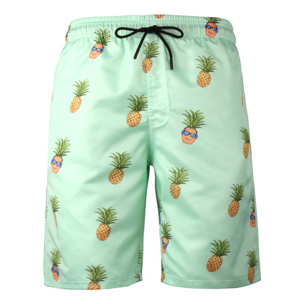 Costum de baie modern pentru bărbați cu cravate și imprimeu color în trei culori