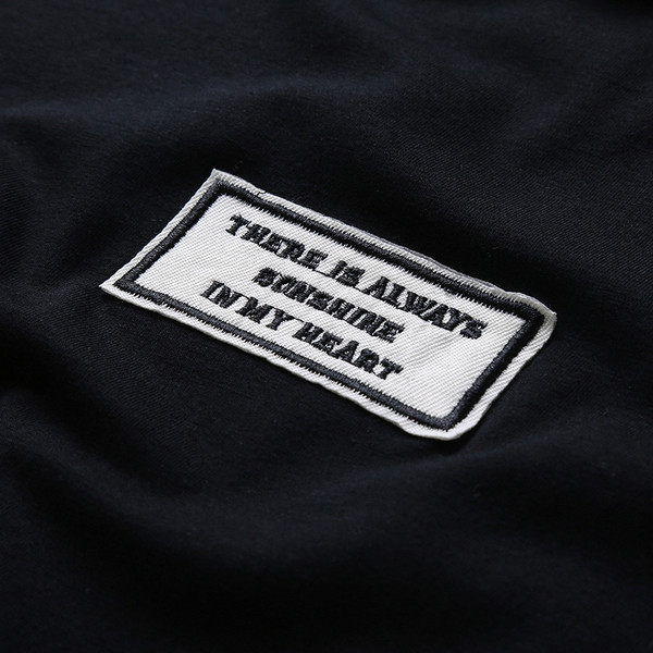 Tricou casual pentru bărbați alb-negru cu inscripții