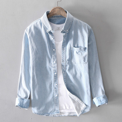 Cămașă casual pentru bărbați cu guler clasic și mâneci lungi în trei culori