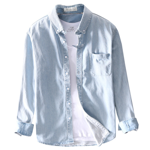 Cămașă casual pentru bărbați cu guler clasic și mâneci lungi în trei culori