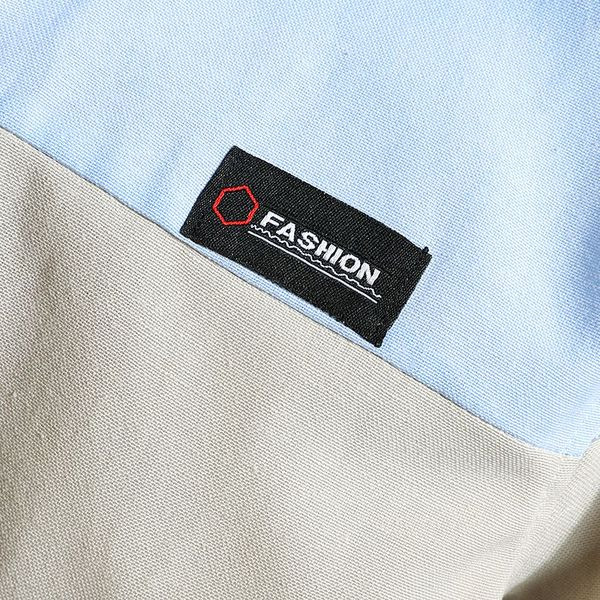 Cămașă stilată pentru bărbați, în două culori, cu mâneci scurte și nasturi